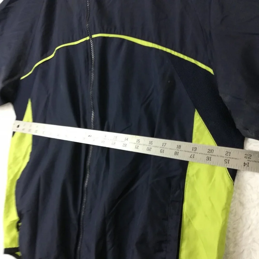 Starter Mens Jacket Windbreaker Hooded Zip‎ Blue Green Mesh Lined Lightweight M